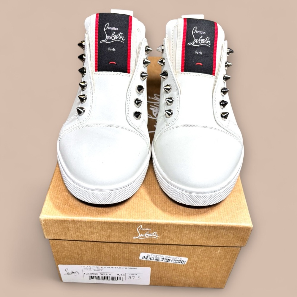 Christian Louboutin WOMENS F.A.V Fique A Vontade White Low Top Sneaker